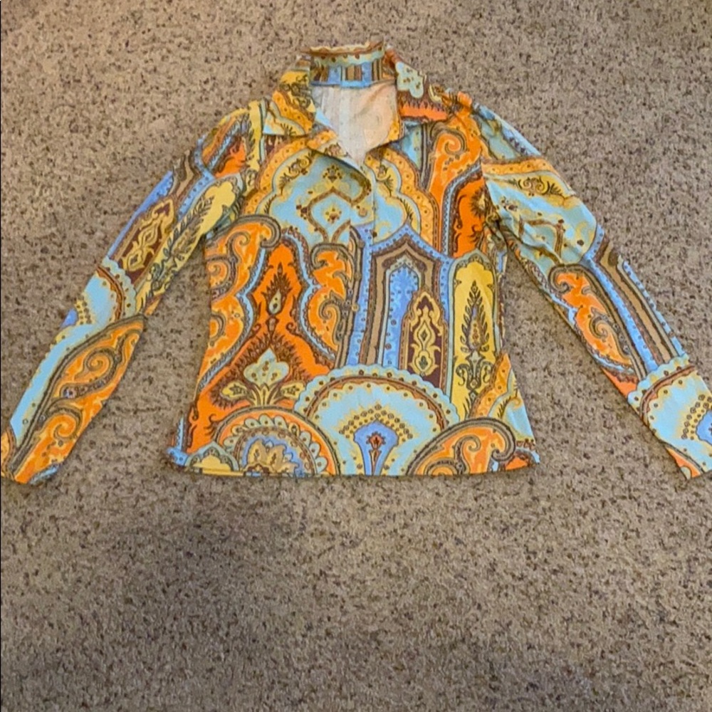 J.mclaughlin buttoned blouse